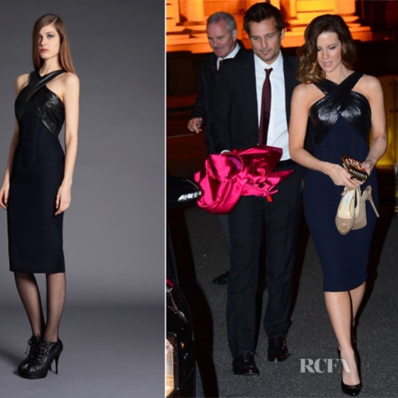 Andrew Gn PF2012 Lambskin & Wool Black dress - Picture 4 of 7